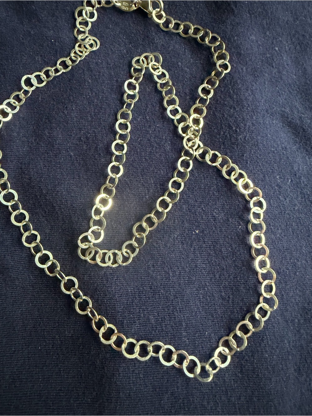 Sterling Silver .925 Circle Link Necklace - Women Jewelry